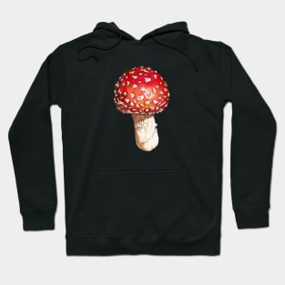 Amanita muscaria - watercolor illustration Hoodie